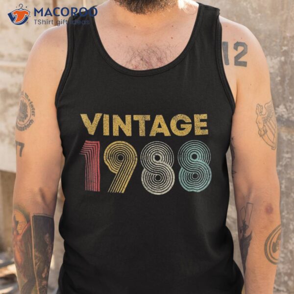 Vintage 1988 35th Birthday Gift 35 Years Old Shirt