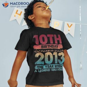 Vintage 2013 10 Year Old Gifts Limited Edition 10th Birthday Shirt