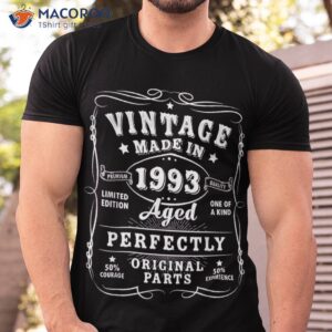 vintage 30th birthday decorations funny 1993 30 shirt tshirt