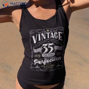 vintage 35th birthday 1988 aged to perfection born in 80s shirt tank top 2