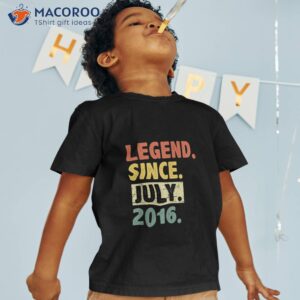 Vintage 7th Birthday Legend Since July 2016 7 Years Old Shirt