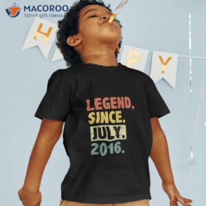 vintage 7th birthday legend since july 2016 7 years old shirt tshirt 1