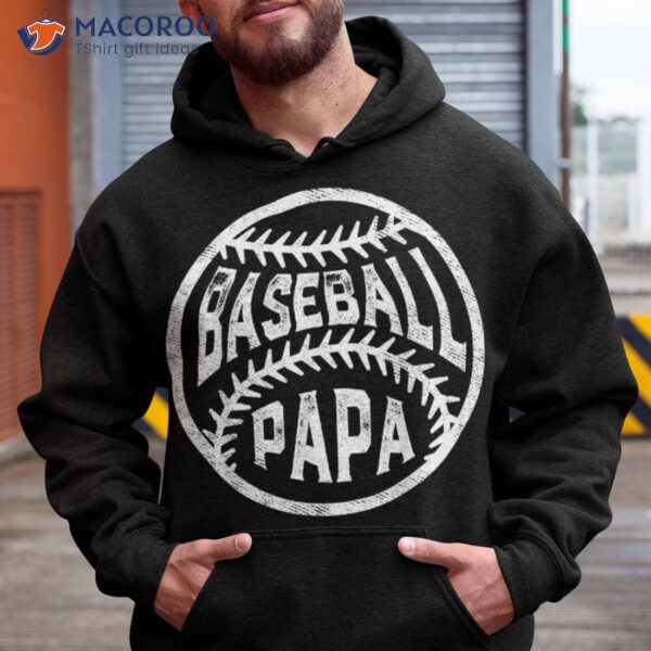 Vintage Baseball Papa Leopard Love S Fathers Day Shirt