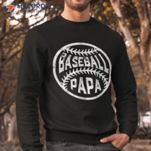 vintage baseball papa leopard love s fathers day shirt sweatshirt