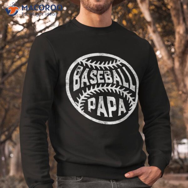 Vintage Baseball Papa Leopard Love S Fathers Day Shirt