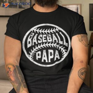 vintage baseball papa leopard love s fathers day shirt tshirt