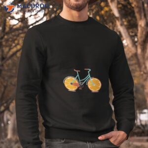 vintage bike bicycle flower basket orange fruit shirt sweatshirt