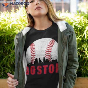 Vintage Boston Skyline Baseball Throwback For Red Game Day Shirt