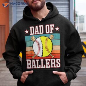 vintage dad of ballers baseball softball funny fathers day shirt hoodie