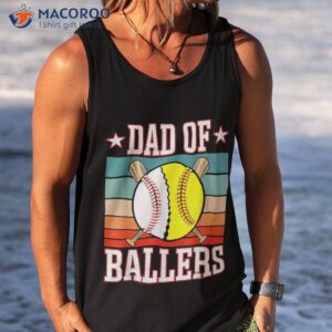 vintage dad of ballers baseball softball funny fathers day shirt tank top 1