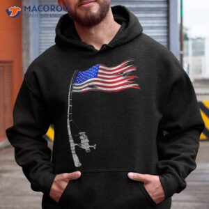 vintage fishing rod american flag funny gift shirt hoodie