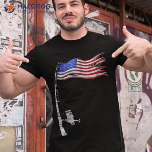 vintage fishing rod american flag funny gift shirt tshirt 1