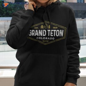 Vintage Grand Teton Altitude Hexagon Badge Colorado Souvenir Shirt