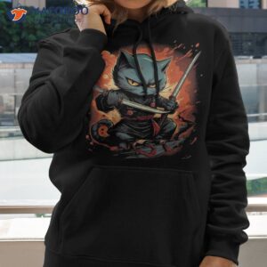 vintage japanese samurai ninja cat tattoo kawaii shirt hoodie 2