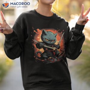 vintage japanese samurai ninja cat tattoo kawaii shirt sweatshirt 2