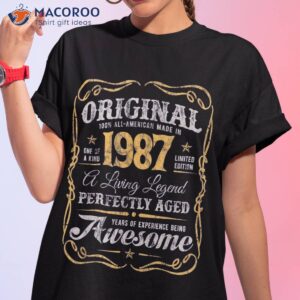 Vintage Original Made In 1987 Classic Birthday Shirt