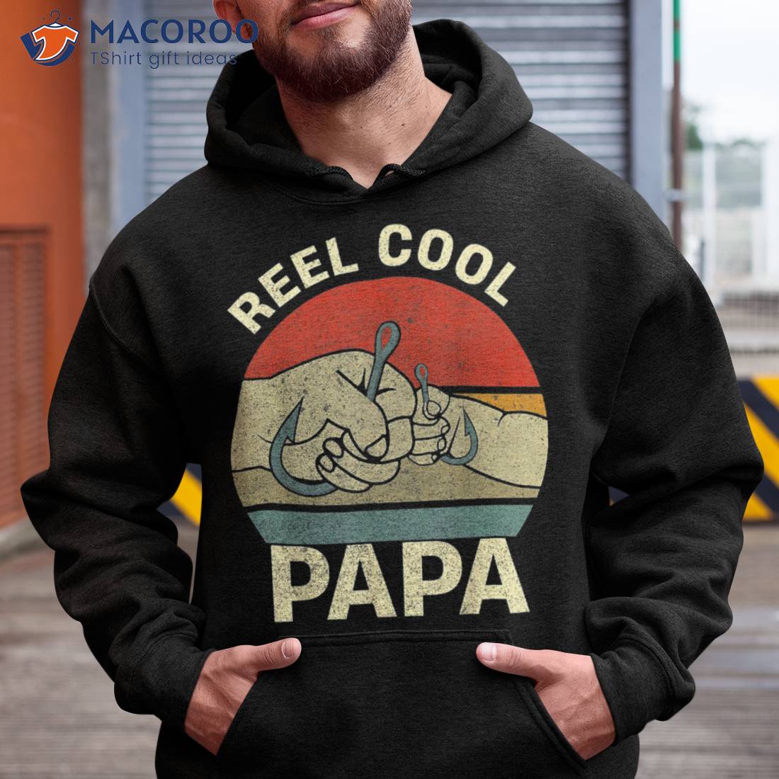 Father's Day Funny Gift Ideas Apparel Reel Cool Papa Dad Father T Shirt  Long Sleeve T-Shirt