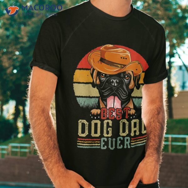 Vintage Retro Best Boxer Dog Dad Ever Cute Lovers Shirt