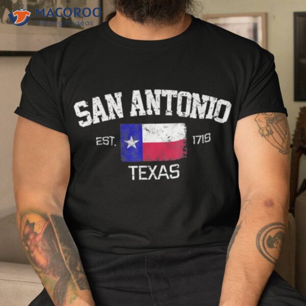 Vintage San Antonio Texas Est 1718 Souvenir Gift Shirt