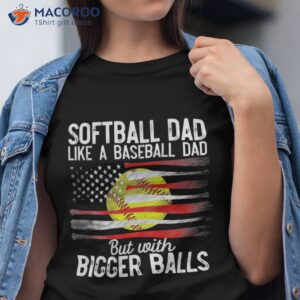 vintage softball dad like a baseball us flag fathers day shirt tshirt