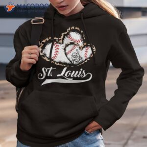 vintage st louis baseball leopard heart fans shirt hoodie 3