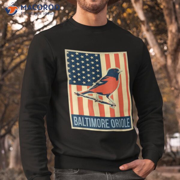 Vintage Us Flag Baltimore Oriole Shirt