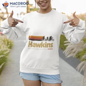 visit hawkins indiana vintage 80 s tv series unisex t shirt sweatshirt