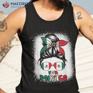 viva mexico cabrone shirt mexican flag messy bun mothers day tank top 3