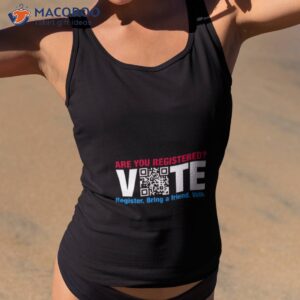 vote qr code election shirt tank top 2