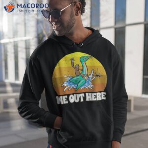 we out here bigfoot amp nessie novel love funny monkey shirt hoodie 1