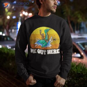 we out here bigfoot amp nessie novel love funny monkey shirt sweatshirt