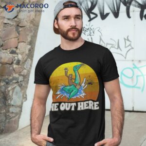 we out here bigfoot amp nessie novel love funny monkey shirt tshirt 3