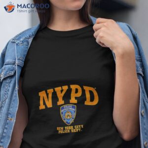 wears nypd new york city police dept shirt tshirt