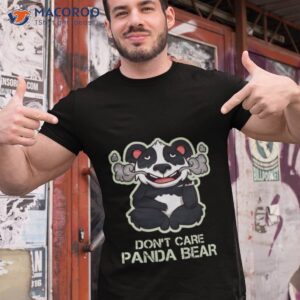 weed panda bear dont care cute shirt tshirt 1