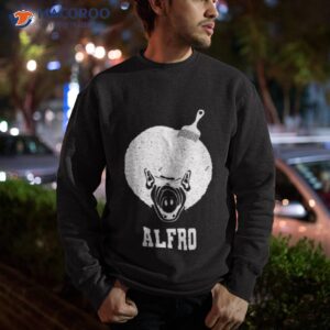 white art gordon alf alien life form afro alf shirt sweatshirt