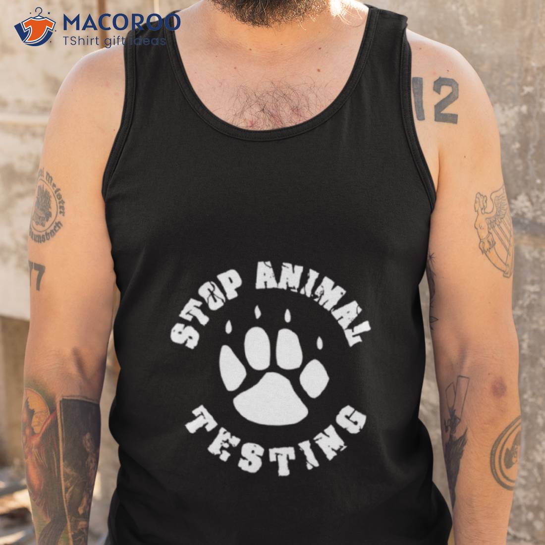 White Stop Animal Testing Protesshirt White Stop Animal Testing Protesshirt