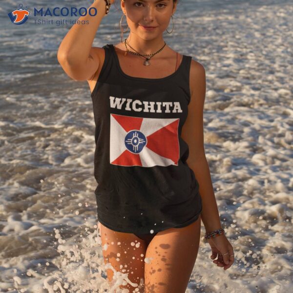 Wichita Shirt Usa Tee Travel Kansas Flag Gift American