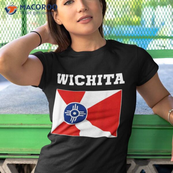 Wichita Shirt Usa Tee Travel Kansas Flag Gift American