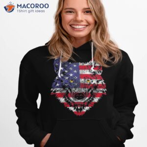 wolf american flag usa 4th of july lover shirt hoodie 1