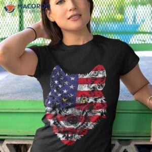 Wolf American Flag Usa 4th Of July Lover Shirt