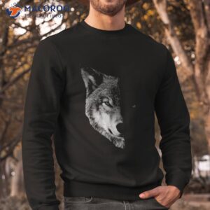 wolf shirts split face magical wolves tee sweatshirt