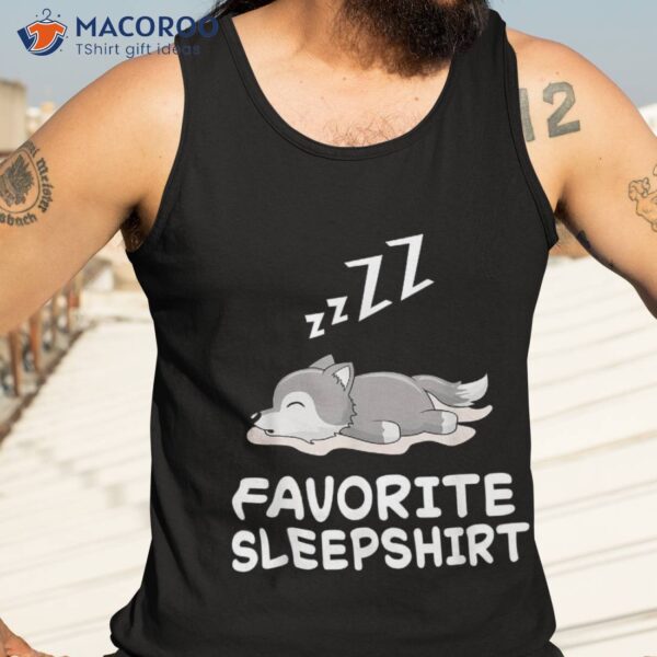 Wolf Wolves Nap Sleeping Sleep Pajama Pajamas Nightgown Shirt