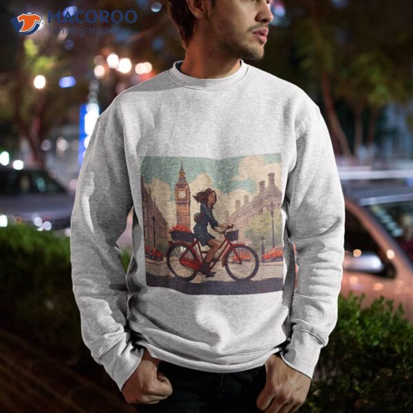 Woman On Bicycle In Westminster London Shirt