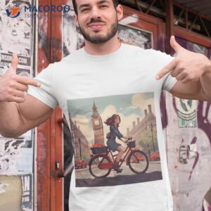 Woman On Bicycle In Westminster London Shirt