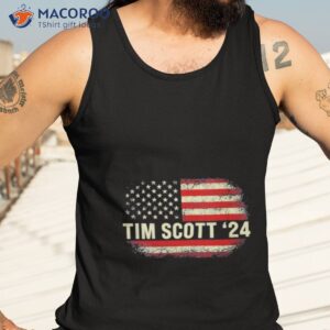 womens tim scott 2024 for president election campaign us flag vinatge shirt tank top 3