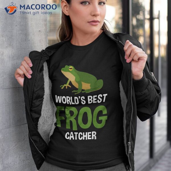 World’s Best Frog Catcher Gift Boys Girls Kids Hunter Shirt