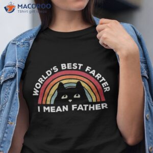 Worlds Best Farter I Mean Father Cat Retro Shirt