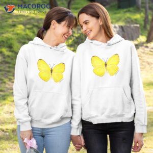 yellow butterfly t shirt hoodie 1