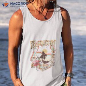 yellowstone cowboy club flowers and butterflies shirt tank top