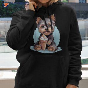 yorkie dog anime eating ice cream summer cute shirt hoodie